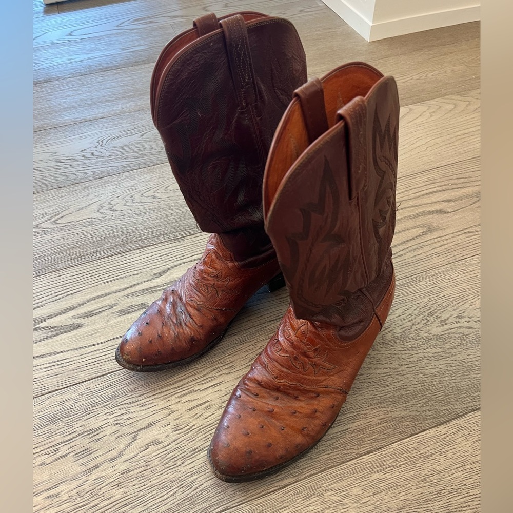 Lucchese 1883 Full Quill Ostrich Cowboy Boots